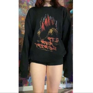 graphic “flip your script” pullover/crew neck